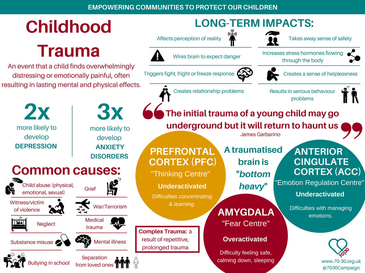 Image result for trauma affected brain infographic