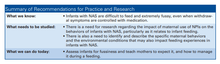 Summary Table for Infants with NAS