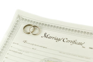 Marriage certificate